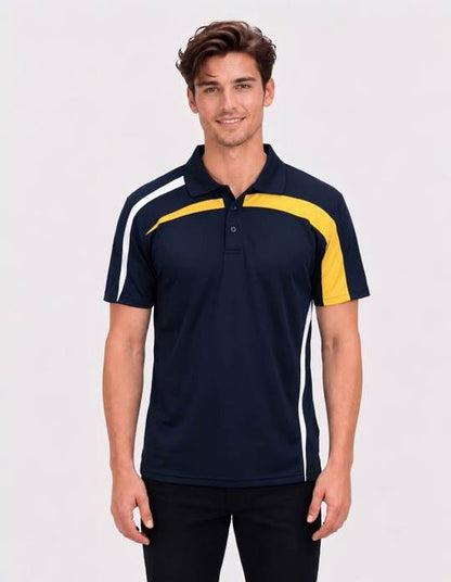 Be Seen Adults Polo Shirt With Contrast Side And Shoulder Panel (BSP2014)