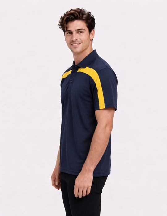 Be Seen Adults Polo Shirt With Contrast Side And Shoulder Panel (BSP2014)