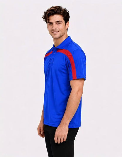 Be Seen Adults Polo Shirt With Contrast Side And Shoulder Panel (BSP2014)