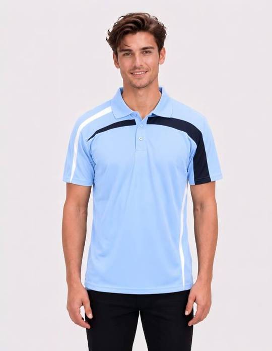 Be Seen Adults Polo Shirt With Contrast Side And Shoulder Panel (BSP2014)