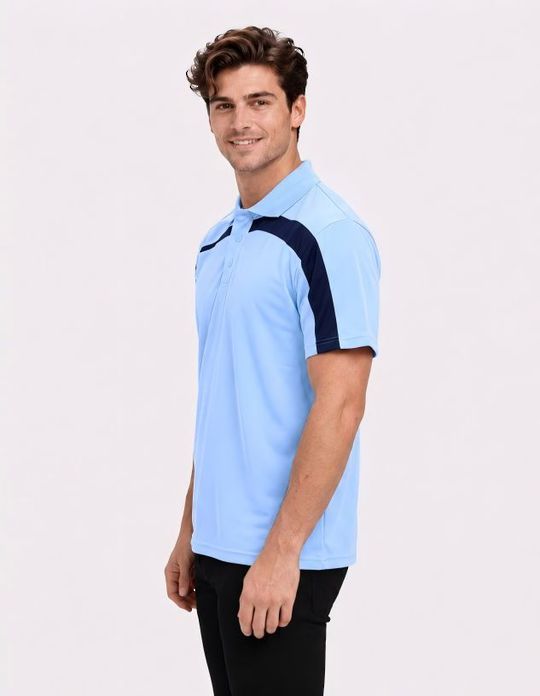Be Seen Adults Polo Shirt With Contrast Side And Shoulder Panel (BSP2014)
