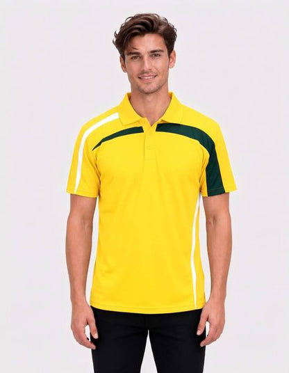 Be Seen Adults Polo Shirt With Contrast Side And Shoulder Panel (BSP2014)