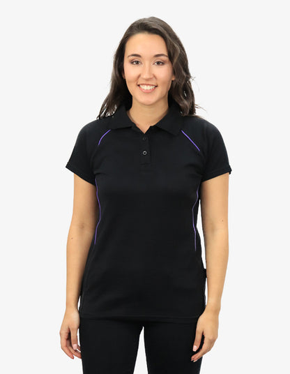 Be Seen Ladies Polo Shirt With Contrast Piping (BSP36L)