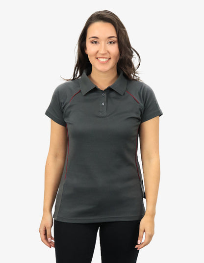 Be Seen Ladies Polo Shirt With Contrast Piping (BSP36L)