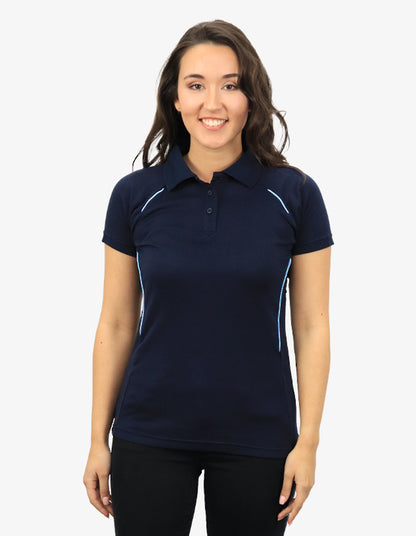 Be Seen Ladies Polo Shirt With Contrast Piping (BSP36L)