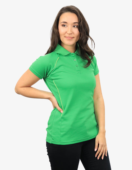 Be Seen Ladies Polo Shirt With Contrast Piping (BSP36L)