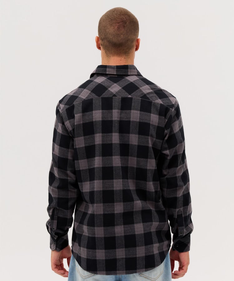 Baxsy Base Flannel Long Sleeve Shirt-(901)