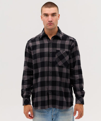 Baxsy Base Flannel Long Sleeve Shirt-(901)