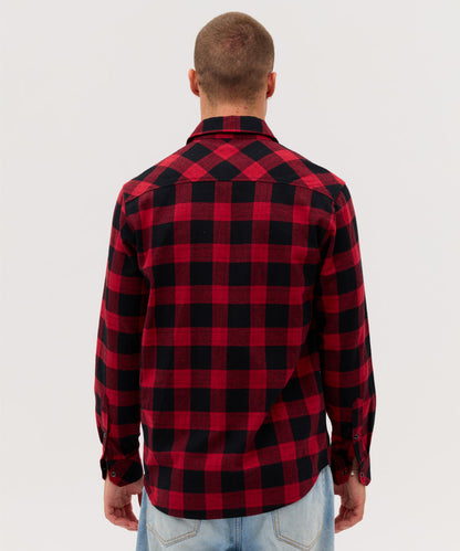 Baxsy Base Flannel Long Sleeve Shirt-(901)