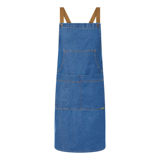 Chefscraft Denim Bib Apron With Pouch Pkt (CA033)