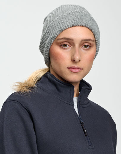 Winning Spirit Roll Up Cable Knit Snug Beanie (CH85)