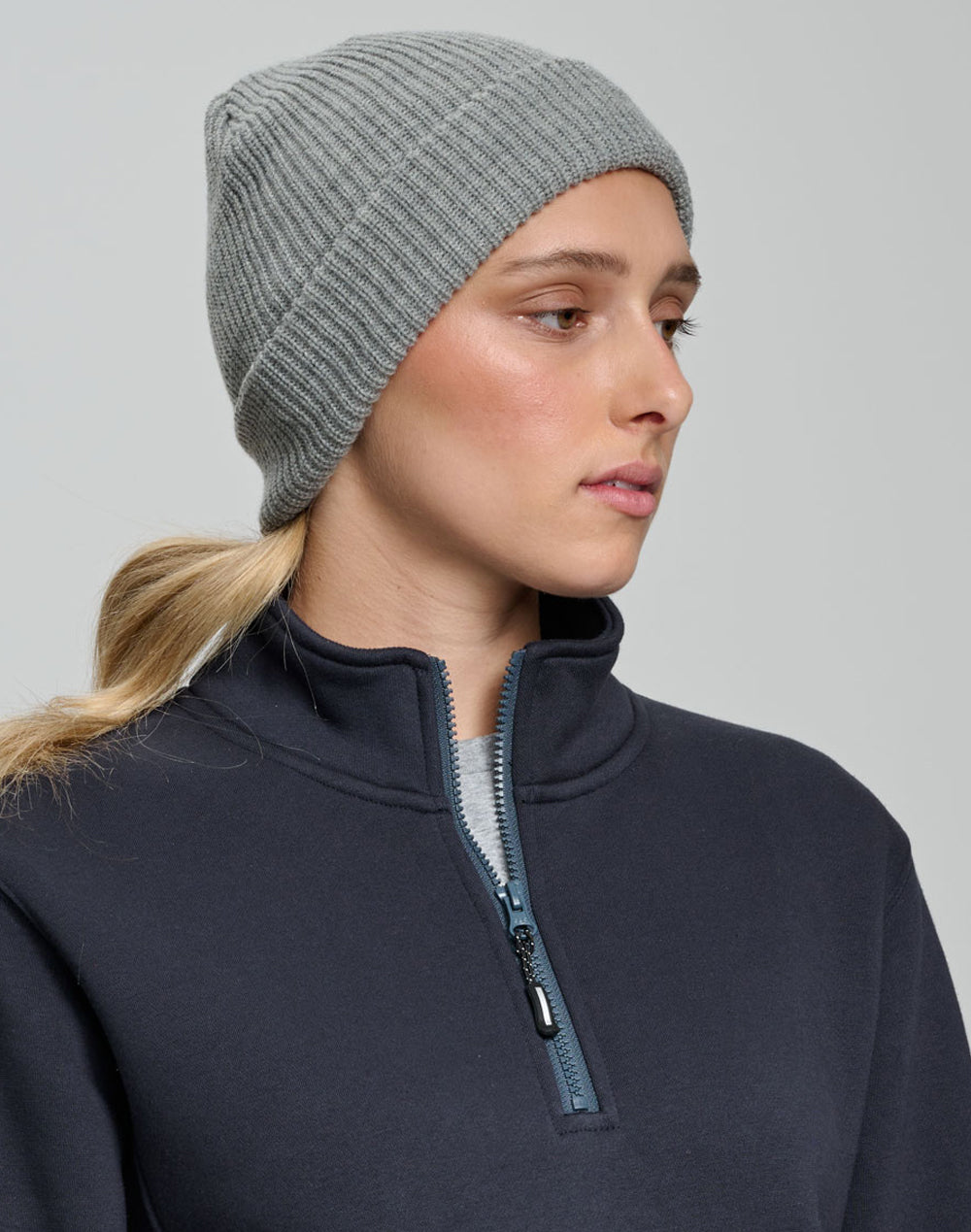 Winning Spirit Roll Up Cable Knit Snug Beanie (CH85)