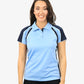 Be Seen Ladies Polo Shirt With Contrast Sleeve Edge Piping 2nd Color (The Chameleon)