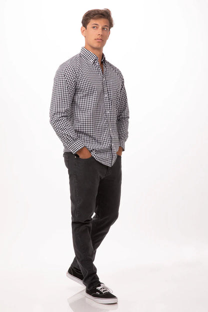 Chef Works Gingham Men's Dress Shirt (D500)