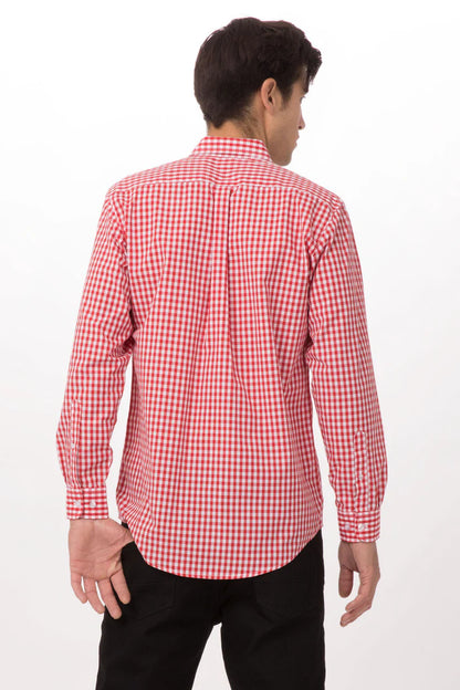 Chef Works Gingham Men's Dress Shirt (D500)