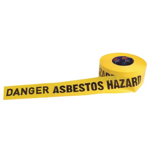 Pro Choice Danger Asbestos Hazard On Yellow Tape Each of 5 (DADH30075)