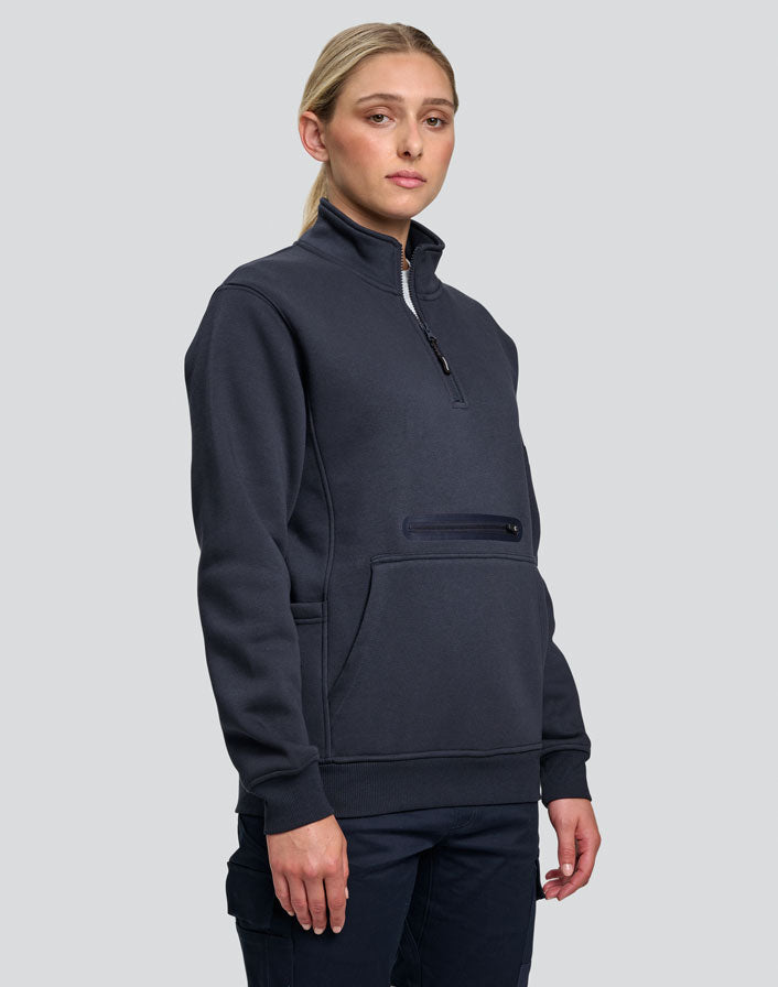 Winning Spirit Unisex Premium Fleece Half Zip Work Sweat (FL15)