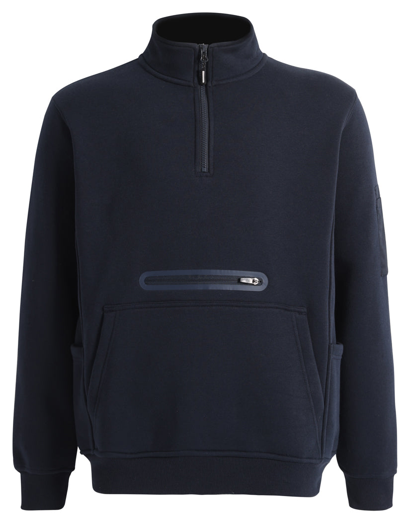 Winning Spirit Unisex Premium Fleece Half Zip Work Sweat (FL15)