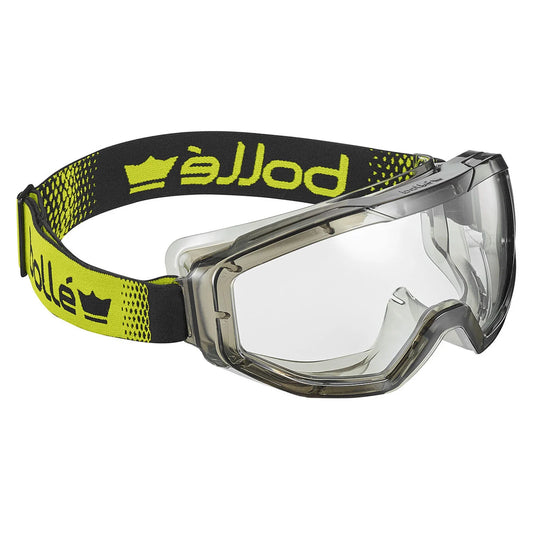 Bolle Safety Globe Clear/Vented with foam safety goggle-(GLOBEN12W)