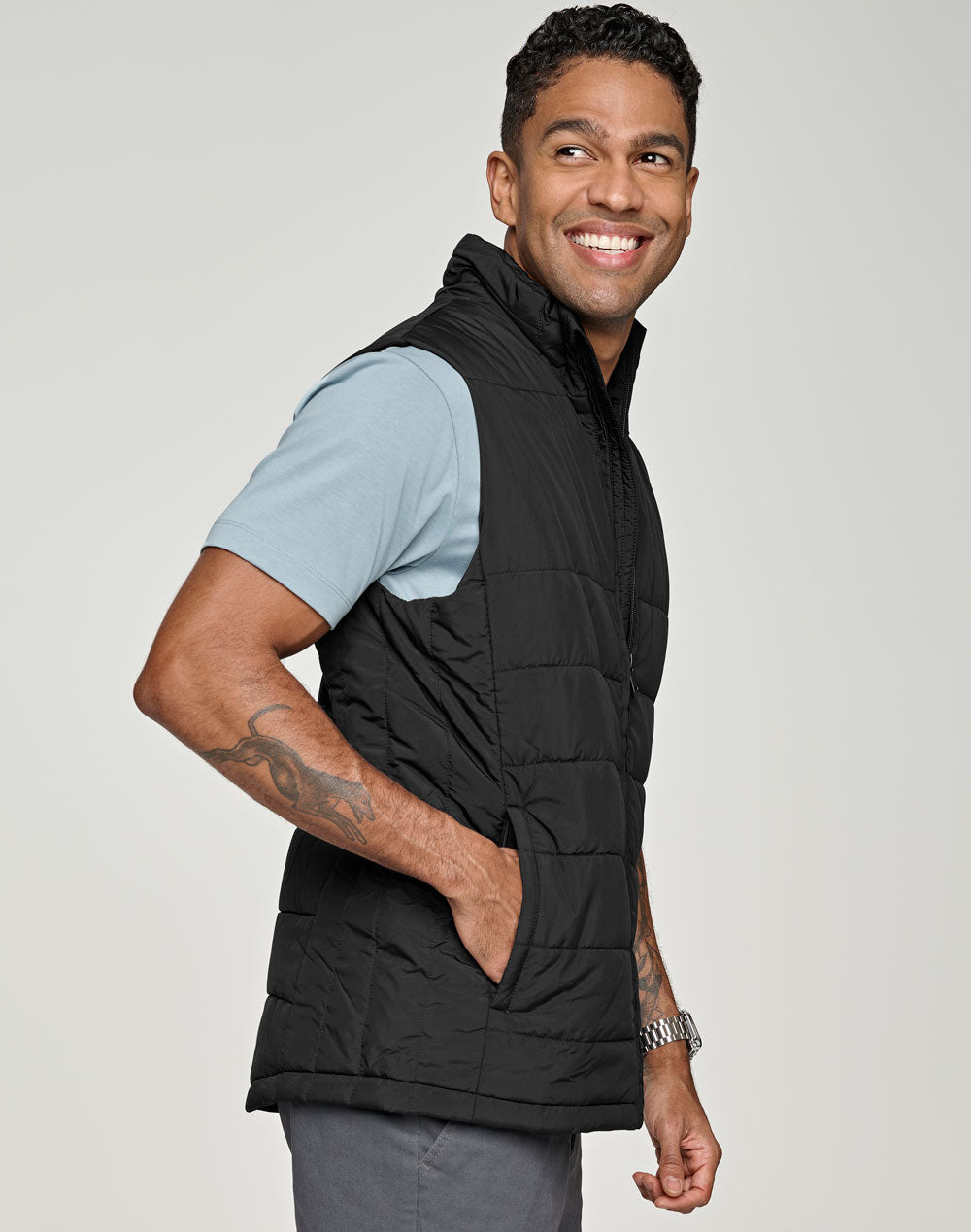 Winning Spirit Sustainable Insulated Puffer Vest (3D Cut) Men's (JK61) Media 1 of 22