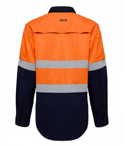 King Gee Hi Vis Reflective Closed Front Vented Shirt (K54007)