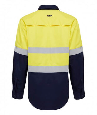 King Gee Hi Vis Reflective Closed Front Vented Shirt (K54007)