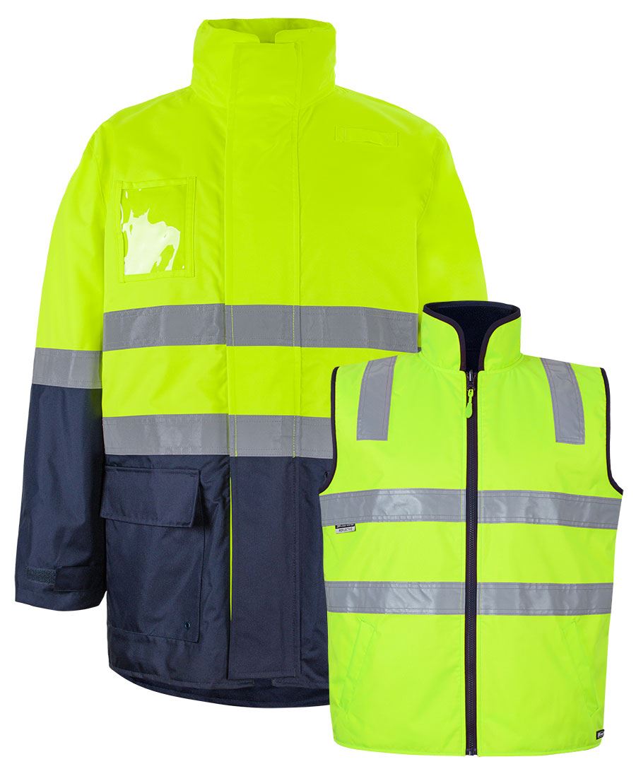 JB's Hi Vis (D+N) Long Line 4 in 1 Jacket (K6DNJ)