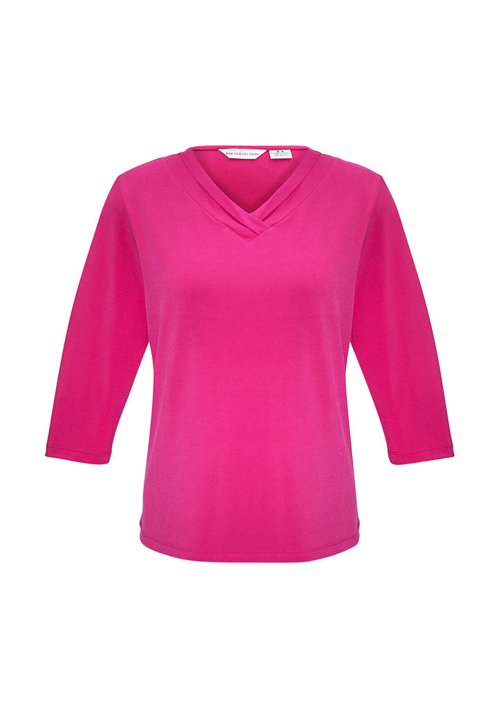 Biz Collection Womens Lana 3/4 Sleeve Top-(K819LT)-Clearance