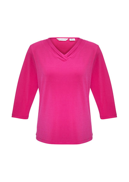 Biz Collection Womens Lana 3/4 Sleeve Top-(K819LT)-Clearance
