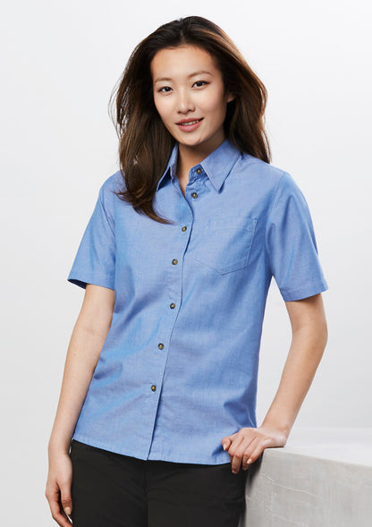 Biz Collection Womens Chambray S/S Shirt (LB6200)