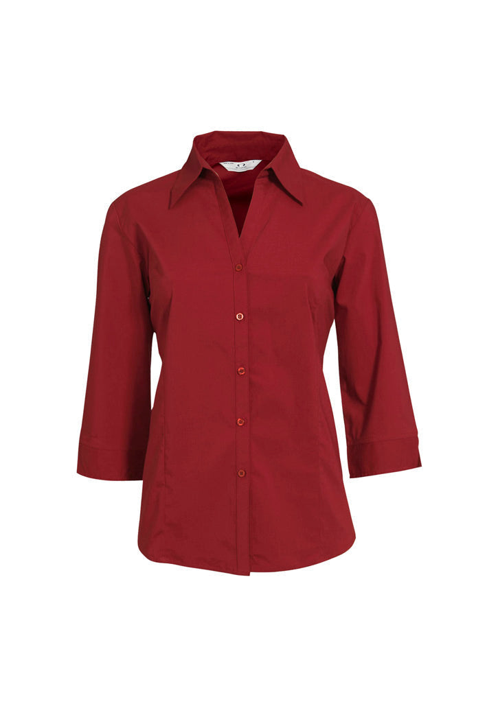 Biz Collection Ladies Metro Shirt 3/4 Sleeve (LB7300)-Clearance