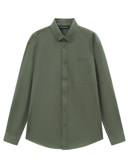 Winning Spirit Mens Smart Casual Cotton Blend L/S Shirt (M7009L)