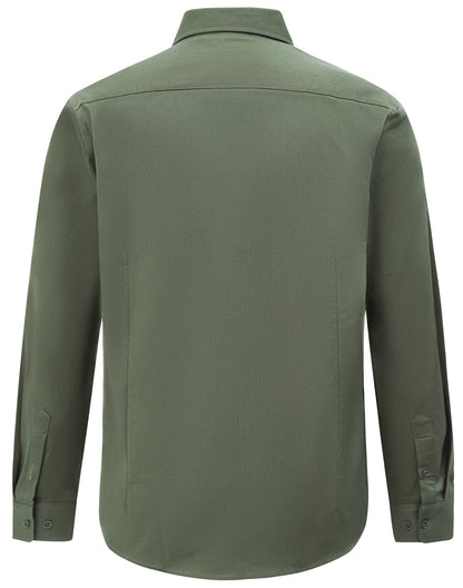 Winning Spirit Mens Smart Casual Cotton Blend L/S Shirt (M7009L)