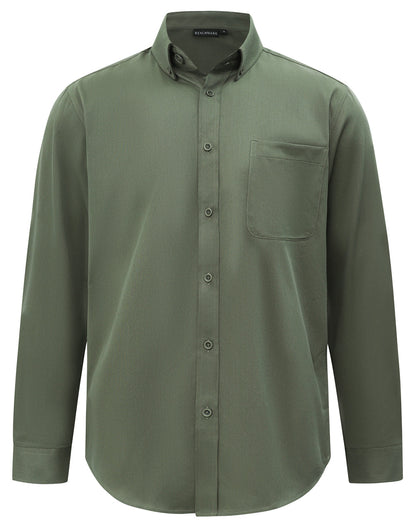 Winning Spirit Mens Smart Casual Cotton Blend L/S Shirt (M7009L)