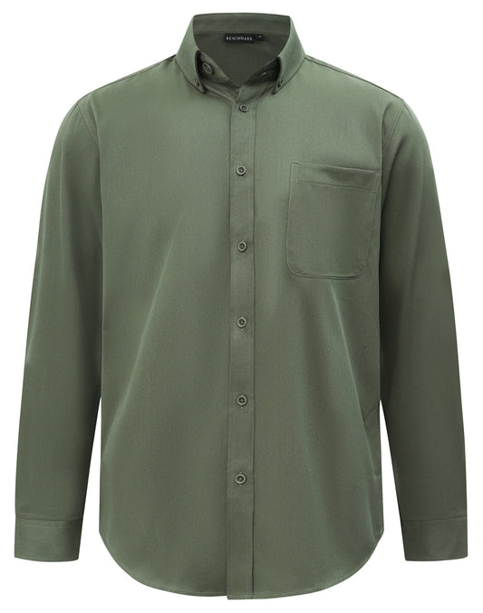 Winning Spirit Mens Smart Casual Cotton Blend L/S Shirt (M7009L)
