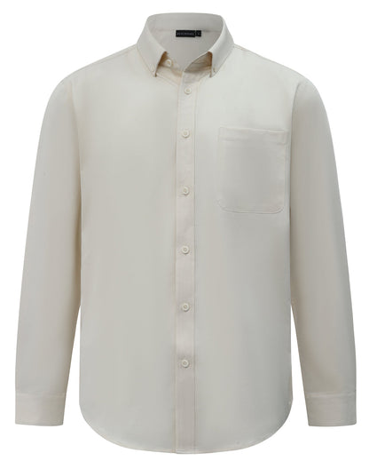 Winning Spirit Mens Smart Casual Cotton Blend L/S Shirt (M7009L)