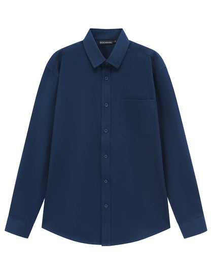 Winning Spirit Mens Smart Casual Cotton Blend L/S Shirt (M7009L)