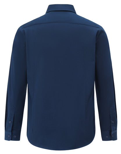 Winning Spirit Mens Smart Casual Cotton Blend L/S Shirt (M7009L)