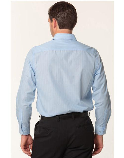 Winning Spirit Men's Pin Stripe Long Sleeve Shirt (M7222)