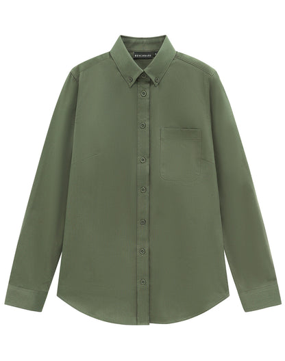Winning Spirit Womens Smart Casual Cotton Blend L/S Shirt (M8009L)