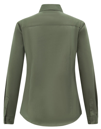 Winning Spirit Womens Smart Casual Cotton Blend L/S Shirt (M8009L)