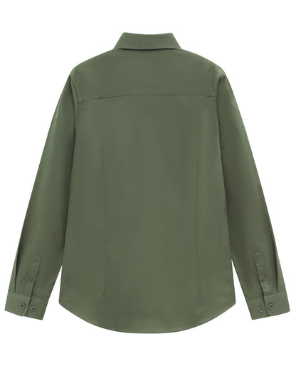 Winning Spirit Womens Smart Casual Cotton Blend L/S Shirt (M8009L)