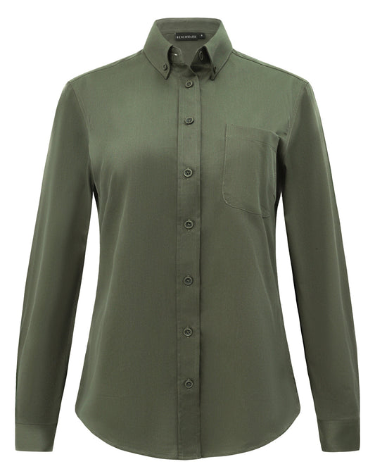 Winning Spirit Womens Smart Casual Cotton Blend L/S Shirt (M8009L)