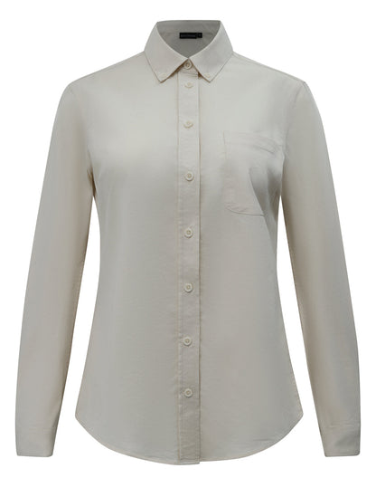 Winning Spirit Womens Smart Casual Cotton Blend L/S Shirt (M8009L)