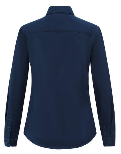Winning Spirit Womens Smart Casual Cotton Blend L/S Shirt (M8009L)