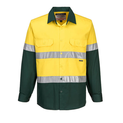 Portwest Hi-Vis Two Tone Lightweight Long Sleeve Shirt with Tape (MA801)