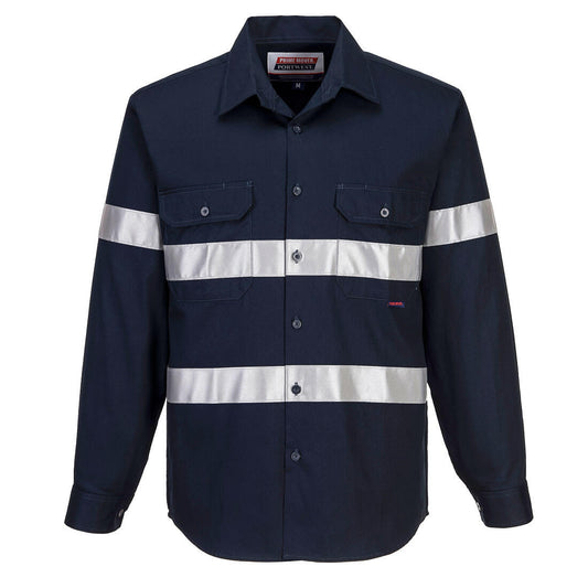 Portwest Geelong Shirt, Long Sleeve, Regular Weight (MA908)