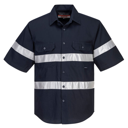 Portwest Geelong Shirt, Short Sleeve, Regular Weight (MA909)