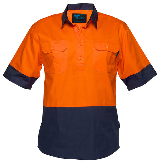 Portwest Hi-Vis Two Tone Lightweight Short Sleeve Closed Front Shirt (MC802)