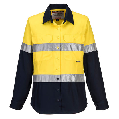 Portwest Women's Two Tone Regular Weight Long Sleeve Shirt with Tape (ML108)
